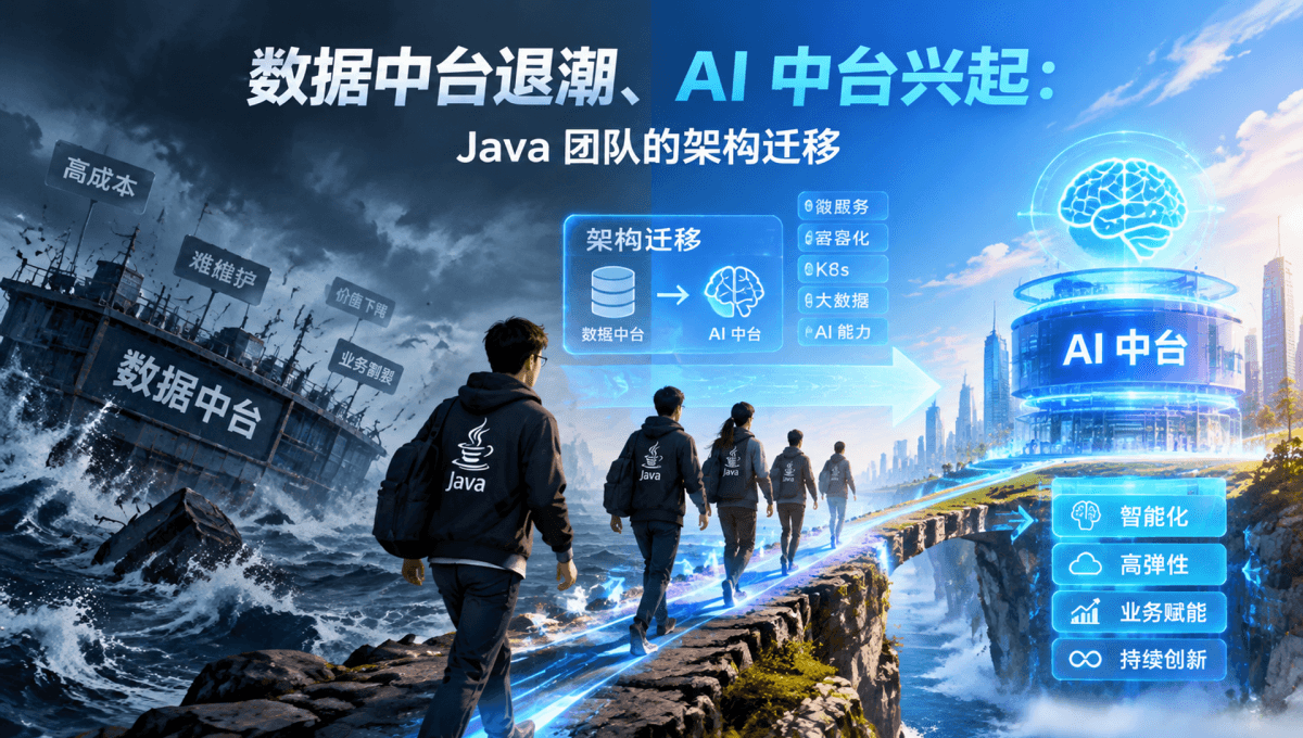 数据中台退潮、AI 中台兴起：Java 团队的架构迁移