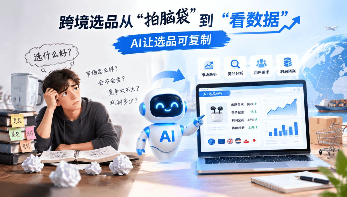 跨境选品从“拍脑袋”到“看数据”：AI让选品可复制